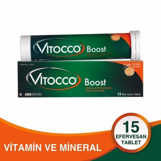 Vitocco Boost Vitamin ve Mineral 15 Efervesan 